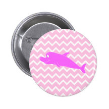 Delfín rosado pin