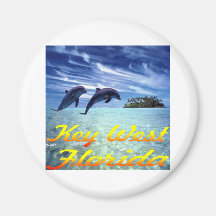 Delfínes de Key West la Florida Imanes De Nevera