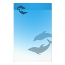 Delfínes del azul de océano inmóviles papelería