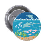 Delfínes que juegan en el mar salvaje pin