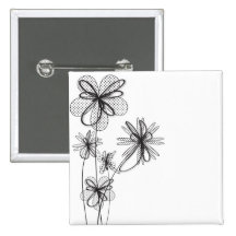Delicate Flowers Anstecknadelbuttons