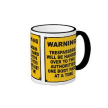 Delincuentes amonestadores taza