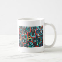 Demasiadas curvas (paisaje urbano abstracto) tazas de café