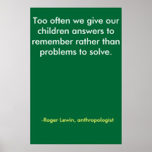 Demasiado a menudo damos a nuestros niños respuest posters