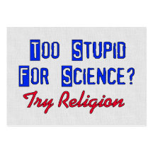 Demasiado estúpido para la ciencia tarjeta de visita