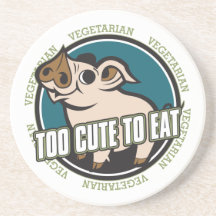 Demasiado lindo comer el cerdo posavasos diseño