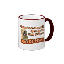 "Demasiados perros perdigueros de oro " Tazas