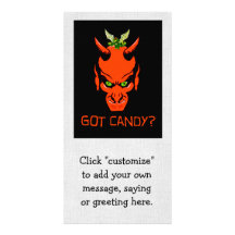 ¿Demonio conseguido del caramelo? Tarjetas Fotograficas Personalizadas