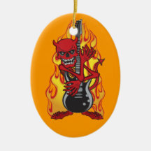 Demonio de la roca ornaments para arbol de navidad