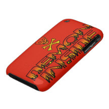 Demonio dentro del naranja del compañero del caso  Case-Mate iPhone 3 fundas