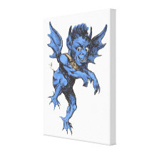 Demonio malvado fantasmagórico del Gargoyle de Hal Lona Envuelta Para Galerías