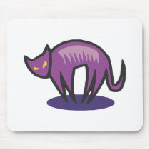 Demonio púrpura del gato alfombrillas de raton 