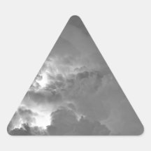 Demostración ligera blanco y negro pegatinas triangulo personalizadas