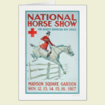 Demostración nacional del caballo para la Cruz Roj tarjetas