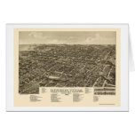 Denison, mapa panorámico de TX - 1886 Tarjeton