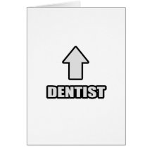Dentista de la flecha felicitación