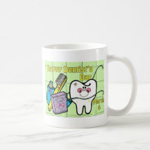 Dentista día 6 de marzo tazas de café