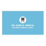 Dentista, tarjeta de visita azul dental con el log