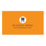Dentista, tarjeta de visita gris dental con el log