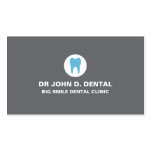 Dentista, tarjeta de visita gris dental con el log