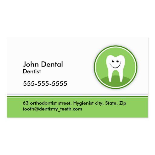 Dentista y tarjeta dental del negocio o del perfil plantillas de tarjeta de negocio