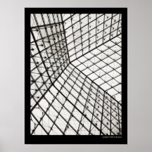 Dentro de la pirámide del Louvre - poster