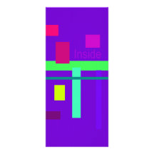 Dentro de violeta azul diseño de tarjeta publicitaria