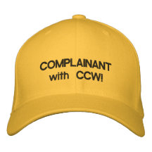 ¡Denunciante con el CCW! casquillo Gorra Bordada