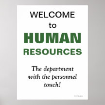 Departamento de recursos humanos chistoso del lema posters