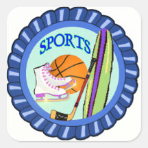 Deportes Calcomanías Cuadradas