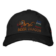 Deportes del dragón de la cerveza gorra de beisbol bordada