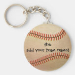 Deportes del vintage; Jugador de béisbol, colector Llaveros