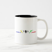 Deportes para mujer que reman del atleta para homb tazas de café