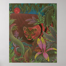 Depredador en el poster del arte de la oscuridad