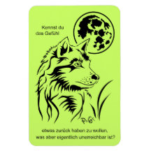 Der träumende junge Wolf Premium Flexi Magnet