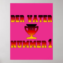 Der Vater Nummer 1 papá #1 en el día de padre alem Impresiones