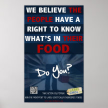 Derecho saber el poster - 11x18" - LabelGMOs.org