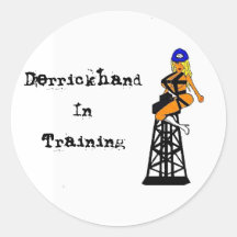 Derrickhand en pegatina del casco del entrenamient