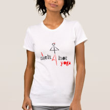 Derrito para la yoga caliente camisetas