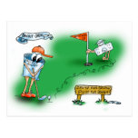 Desalojo urgente abierto - golf tarjeta postal