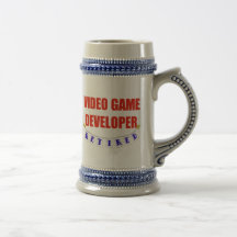 Desarrollador jubilado del videojuego taza de café