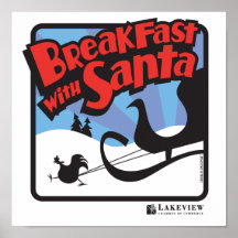 Desayuno con el poster 2009 de Santa