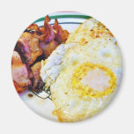 Desayuno del tocino de los huevos imán de frigorifico