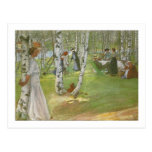 Desayuno en el abierto de Carl Larsson Tarjeta Postal