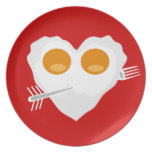 Desayuno para la placa del personalizado de los am plato de comida