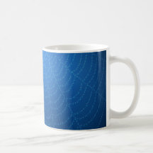 Descensos del agua en una tela de araña (azul) tazas