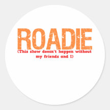 Descripción de Roadie Etiquetas Redondas