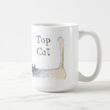 descubra el gato del extremo con el bigote taza de café