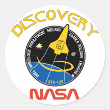 Descubrimiento del STS 120 Pegatina Redonda