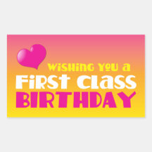 ¡Deseándole un cumpleaños de la primera clase! Rectangular Altavoz